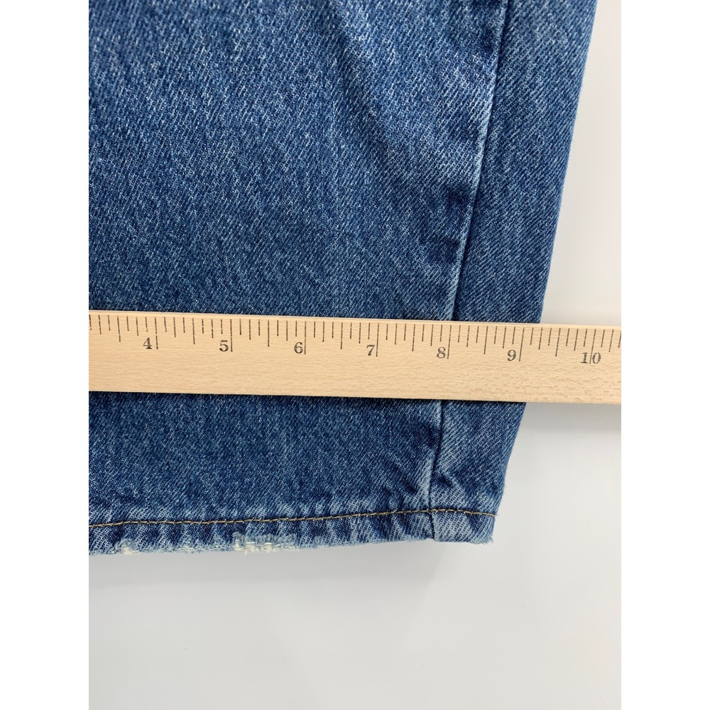 Levis Baggy Dad Jeans Womens 30 Blue Wide Leg Fade Cotton Denim Pants - Picture 8 of 9